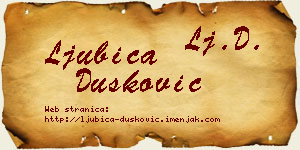 Ljubica Dušković vizit kartica